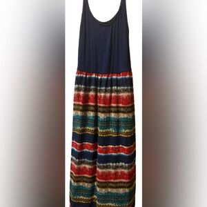 Suzy Shier Colorblock Maxi Dress – Size M – Excellent Condition